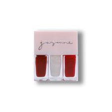 Juego de lápiz labial líquido y brillo Jazmine BEAUTY Lip Trio (0,14 oz. x 3) - Rojo
