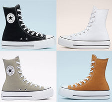 Zapatillas Converse Plataforma Extra Alta Lona Caqui Claro/Marrón/Negro/Blanco