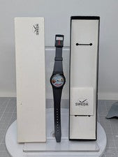 Reloj Pulsera Analógico Vintage Sweda Promo Snausage Plástico Negro, En Caja, Batería Nueva