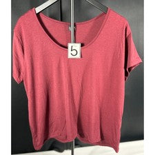 Camiseta para mujer Style 5 mediana roja borgoña cucharada básica NUEVA cápsula minimalista