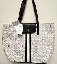 Bolso de Mano Giani Bernini Saffiano Para Mujer - Nuevo con Etiquetas $149.50 Blanco Negro Gris Estampado Diamante