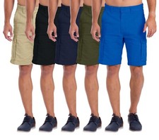 Pantalones Cortos Carga RDL Para Hombres Ajuste Clásico Multi Bolsillos Algodón Premium Medio Pantalón Regular