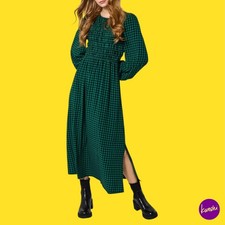 Vestido de guinga para mujer Joe Browns, rayón, verde, UK 6 | EU 34 | US 2