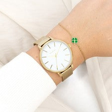 Oozoo Reloj De Pulsera Para Dama Timepieces Analógico De Metal Dorado UOC11363