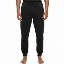 Jogger acolchado negro con puños de reabastecimiento para hombre atletismo relajado talla 2XL talla grande