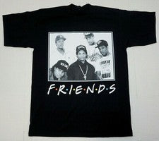 Camiseta negra NWA Friends Hip Hop Rap para hombre S-5XL