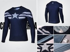 Camiseta deportiva Multi Estilo Capitán América Edad de Oro Soldado de Invierno
