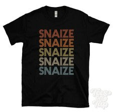 CAMISETA SNAIZE ESTILO RETRO REPETIDO Hombre y Mujer Novedad Genial Nombre Regalo