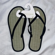 Chanclas Accesorio Monzón Damas Pasto Marino Talla M UK 5 6 Negras - Totalmente Nuevas