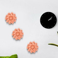 Arte de pared con flores de cerámica decorativo adorno para colgar en la pared accesorio para el hogar