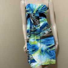 Mujer Multicolor Poliéster Informal Abierto Elastizado Envuelto Atado Talla T-3 Solero