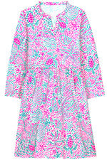 Vestido para mujer - Vestido estampado - Mediano - Rosa Turquesa