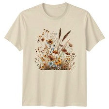 Camiseta Boho Rústica Floral Mujer Primavera Naturaleza Regalo Para Ella