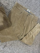 Pantalones de pana Joseph Abboud para hombre talla 42x30 tostado topo calce recto elegantes nuevos con etiquetas