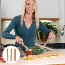 3 piezas utensilios de cocina de madera varilla de molienda comida muddle bebé herramienta complementaria