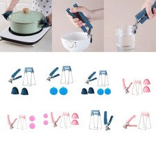 Auxiliar de cocina, clips de pinza de cuenco, soporte para olla de cuenco, plato de cocina y
