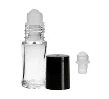 Botella de viaje Colonia, botella enrollable de vidrio, mini botellas de perfume 5 ml 1/6 oz 48 paquetes