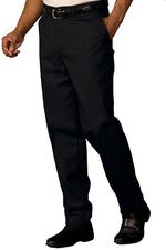 Pantalones chinos negros delanteros planos Edwards estilo #2570 para hombre talla 32 longitud sin dobladillo