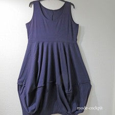 Vestido BORIS INDUSTRIES lindo look capas globo tirantes 48-50 (5) azul marino