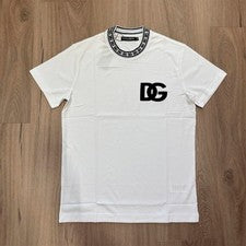 Camiseta de hombre DOLCE & GABBANA escote logotipo y pecho DG calce ajustado talla M/IT 48