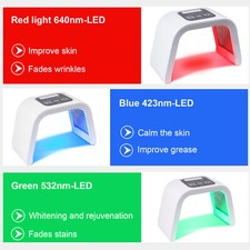 7 colores fotón luz LED terapia máscara facial PDT fotón terapia cuidado de la piel