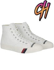 Zapatilla deportiva Pro-Keds Royal Hi de cuero blanca con cordones