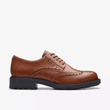 Zapatos brogue Clarks ORINOCO 2 LIMIT de cuero tostado para dama