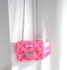 BARBIE MINISO MUJER ROSA ACOLCHADO GELATINA MINI BOLSOS BANDOLERA MONEDERO, NUEVO CON ETIQUETAS