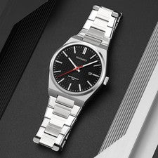 Reloj Hombre Cuarzo Esqueleto Acero Inoxidable Caja Aleación Zinc