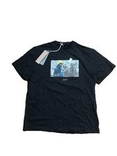 Nueva con etiquetas Camiseta Para Hombre Retro FINNANOFENNO Negra Gráfica Talla Grande