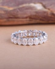 Anillo solitario de diamantes blancos certificado de 10,00 quilates en plata 925 RARO