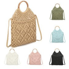 Bandolera Bandolera de ganchillo para mujer estilo boho playa verano damas bolso