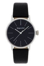 Gigandet Mujer Reloj de Cuarzo Acero Inox Correa Cuero Negra - MINIMALISM G43