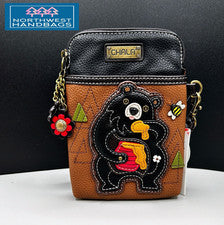 BOLSO BANDOLERA BOLSO CHALA MARRÓN PARA TELÉFONO CELULAR BLACK BEAR HONEYBEE