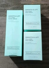 Global Beauty Care Colágeno Suave y Lifting Suero Facial y 2 Cremas para la Piel Lote Nuevo