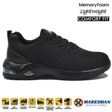 PARA HOMBRES AMORTIGUADORES PUNTERA DE ACERO SEGURIDAD TRABAJO EXCURSIONISTA ZAPATOS BOTAS ZAPATILLAS TALLA