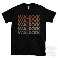 CAMISETA WALDOCK ESTILO RETRO REPETIDO Hombre y Mujer Novedad Genial Nombre Regalo