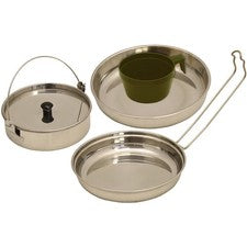 Camping Utensilios de Cocina 5 Piezas Festival Exterior Set Vajilla Acero Inox.