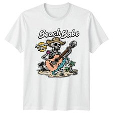Beach Babe Summer Vibes Mujer Camiseta Playa Estilo de Vida Regalo de Cumpleaños para Ella