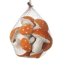 Decoración del hogar otoñal - El cielo envía red sintética de taburetes de sapo naranja Halloween