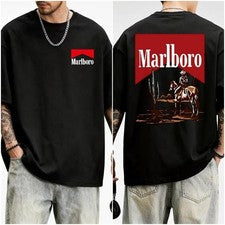Camiseta MEOD Cowboy Desert Marlboro, gráfico estilo occidental con caballos y