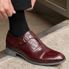 Zapatos de vestir formales para hombre con hebilla charol inteligentes boda oficina zapatos clásicos sin cordones