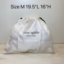 "Auténtica bolsa antipolvo Kate Spade con cordón talla M 19,5""x16"""