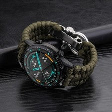 Correa de reloj tejida resistente premium para hombre correa ajustable de nailon 20 22 24 mm