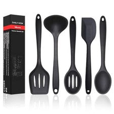 Juego de utensilios de cocina de silicona 5 piezas herramientas de cocina antiadherentes resistentes al calor Si...
