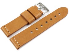 Correa de reloj Ranger cuero macizo marrón claro XL extra larga 18, 20, 22, 24 mm NUEVO