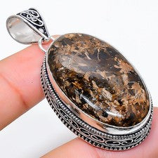 Colgante de joyería de plata esterlina 925 hecho a mano con piedras preciosas...