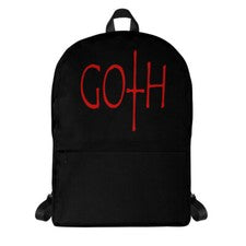Mochila Escolar Rojo Gótico Estilo Oscuro y Morboso Halloween Celebración Gótica