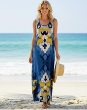 Maxi Vestido Para Mujer Colección NY Multicolor Sin Mangas Talla: S