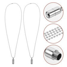 10 pcs Metal Necklace for Women, Small Perfume Bottle Necklace with Fillable